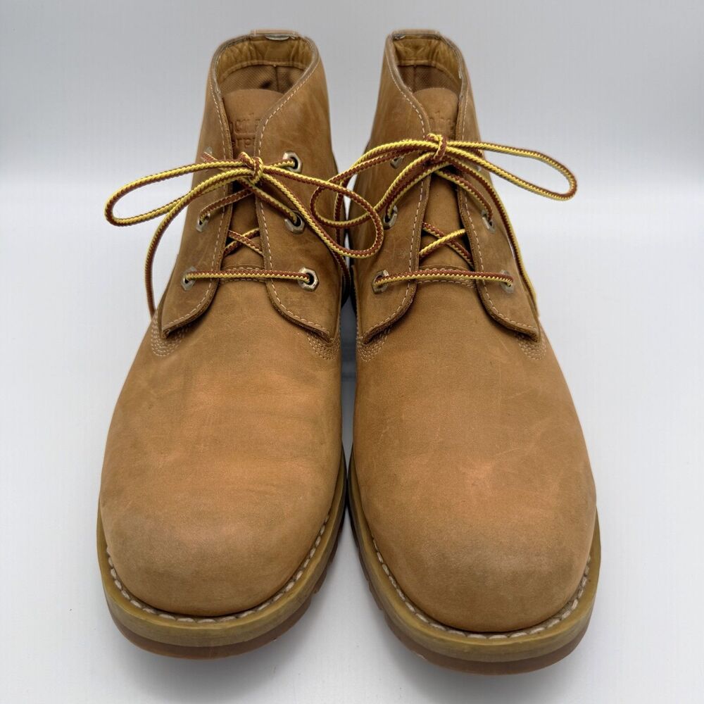 Timberland Men's Boots Larchmont Burnished Wheat Leather Chukka Ankle 9.5